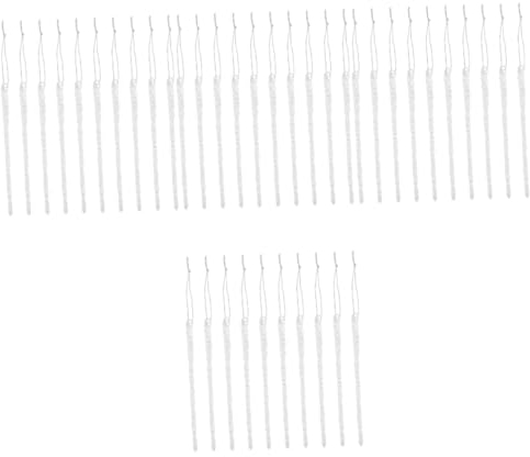 Amosfun Gläser 40 STK Baum Masse Ornamente Glastropfen-Ornamente Weihnachtsdekorationen Weihnachten DIY Dekorationsartikel Anhänger aus klarem Glas Fenster Eiszapfen Spielereien