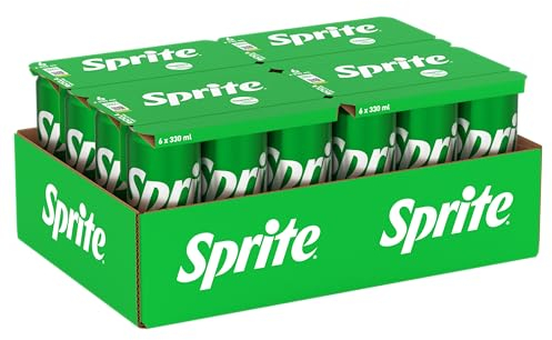 Sprite – Bevanda Analcolica Frizzante, Gusto Lemon-Lime, Naturalmente Rinfrescante, Lattine in Alluminio 100% Riciclabile - Confezione da 24 Lattine da 33cl