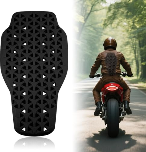 Protector de Espalda para Motocicleta PU Golpes, Inserto Chaqueta Motocicleta, Protector Espalda Extraíble, Transpirable, para Chaquetas Motocicleta, Ciclismo, Esquí, Patinaje sobre Ruedas (Negro)