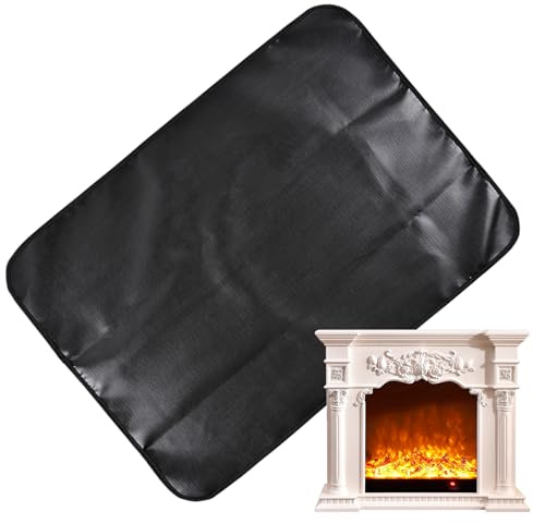 Alfombrilla para parrilla – Alfombrilla ignífuga para barbacoa al aire libre | Alfombrilla de barbacoa resistente al calor | Almohadilla plegable para piso BbBQ adecuada para camping, protección de