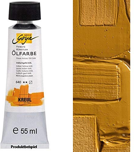 Kreul 33507 - Solo Goya Feinste Künstlerölfarbe, lichter ocker 55 ml Tube, buttrig vermalbar, cremige Konsistenz, glänzend auftrocknend mit hervorragender Leuchtkraft