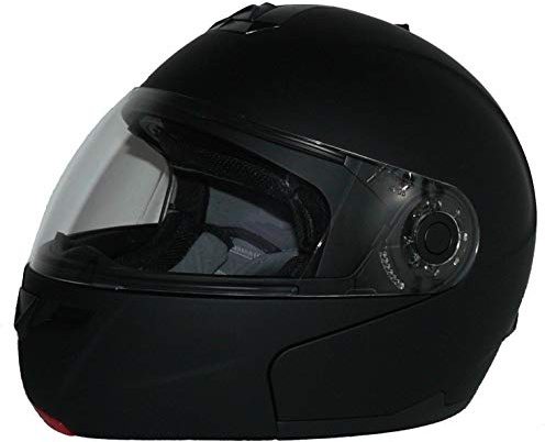protectWEAR Flip-up-hjälm med solskydd, matt svart, L