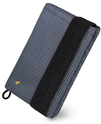 GUGGIARI® Portafoglio Uomo Slim, Morbido e Flessibile, dotato di un Sistema di Protezione RFID - Portafoglio Uomo Piccolo, Contanti e Chiavi (Grey - Oxford)