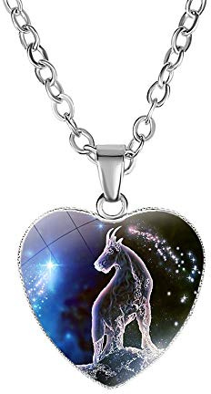 Caimeytie Mädchen Anhänger Kinderanhänger Halskette Horoskop Sternzeichen Steinbock