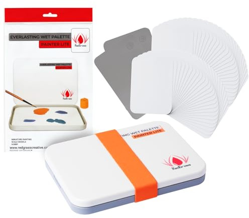Redgrassgames Everalstung Nasspalette Painter Lite, 50 Blatt/2 x Schaumstoff - Die Original Nasspalette für Miniaturmalerei, von professionellen Malern empfohlen