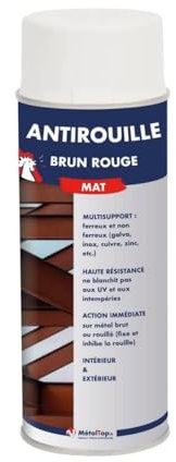 Metaltop - Antirouille Brun Rouge - Brun rouge - RAL 8012 - Bombe 400mL
