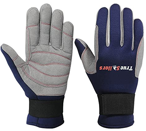TRUE SAILORS Winter Men Sailing Gloves Full Fingers All Weather Gripping Gloves