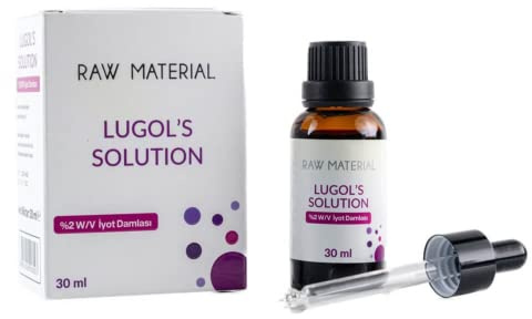 Lugolsk lösning – Raw Material Lugol's Solution İyot – 20 ml – % 5 joddroppar höga doser – alkoholfri – joddroppar – jodlösning (% 5)