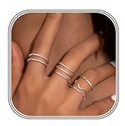 THUNARAZ 8Pcs 1mm Stainless Steel Rings for Women Men Fashion Plain Band Knuckle Stacking Midi Thumb Dainty Thin Rings Set Size 9 Silver Tone