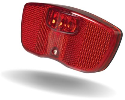 THINK ALOHA - Luce Bicicletta Classica Portapacchi Posteriore - Fanale Posteriore 3 Led Per Bicicletta Luce Sicurezza - Batteria inclusa - Illuminazione Accessori Ciclismo Vintage