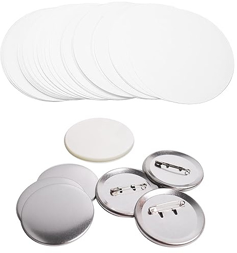 WOOXGEHM Pellicola Protettiva per Spille da Bavero da 100 Pezzi, Pellicola Protettiva per Bottoni Rotondi Trasparenti, Artigianato Fai da Te, per Regali e Souvenir, Adesivi per Il Frigorifero(44MM)