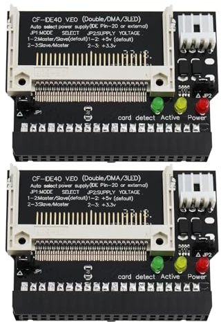 eMagTech 2 Stück CF auf IDE Adapterkarte 40-polige Compact-Flash-CF Karte 40-polige IDE-Festplatten-Konverterkarte IDE-Buchse Erweiterungskarte für Industriegeräte