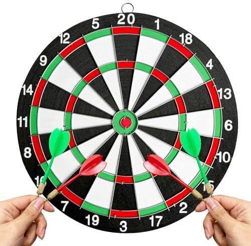 Diana de dardos metálicos, 4 unidades, juego profesional con herramienta, soporte de pared, adecuado para interior y exterior, juego infantil (12 pulgadas)