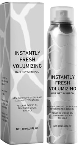 Shampooing sec volume 150 ml pour femmes, shampooing sec volume en format voyage, pour l'entraînement, le studio, le salon, la maison, après la baignade, le coiffage et sous