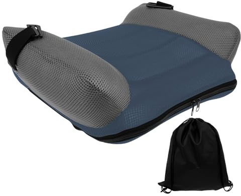 Car Booster Seat,Portable Backless Car Seats for 6 to 12 Years, Inflatable Booster Seat,Ideal for Travel Home, Restaurant, Theater(Navy)