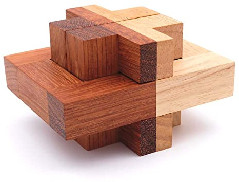 T-one - edles, schwieriges Interlockingpuzzle aus Holz