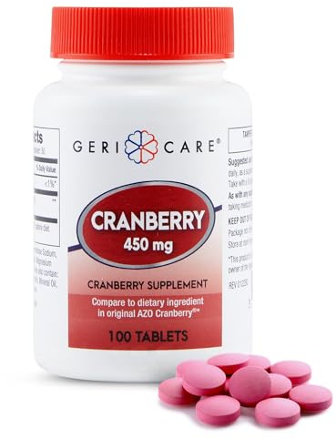 High-Potency Cranberry Supplement By GeriCare- 450mg Pure Cranberry Tablets For Urinary Tract Health- Natural UTI Prevention For Men & Women- GMO, Gluten & Dairy Free Cranberry Concentrate [100 Count]