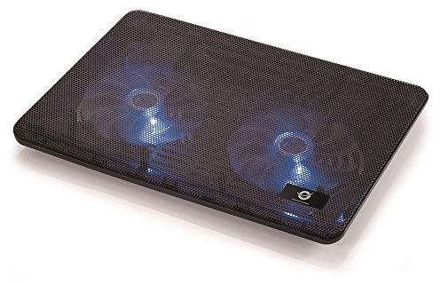 Conceptronic CNBCOOLPAD2F base di raffreddamento per notebook 2-Fan Cooling Pad 43,2 cm (17) Nero