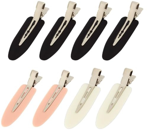 8Pcs No Bend No Crease Hair Clips- Styling Duck Bill Clips Alligator Hair Barrettes for Styling Sectioning, Small Gifts for Women Girls Salon Hairstyle Hairdressing Bangs Waves Makeup