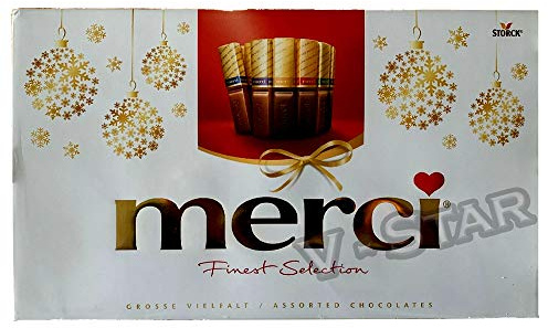 STORCK MERCI - Scatola di cioccolato 400 g, assortita per selezione fine, originale