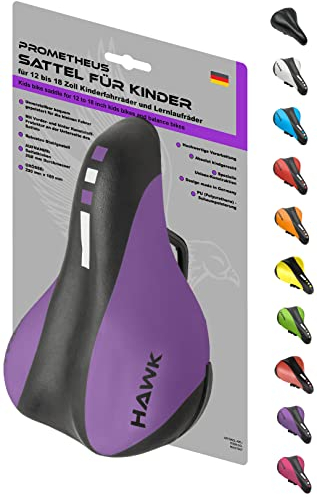 PROMETHEUS BICYCLES Fahrradsattel Kinder | Kindersattel Fahrrad | Kinderfahrrad Sattel Unisex 12 14 16 18 Zoll | BMX Sattel Kinder weich bequem