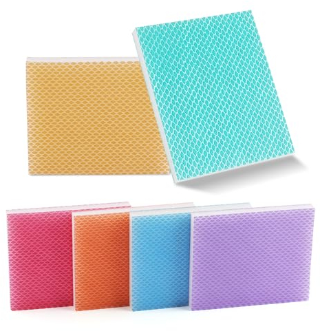 Tikplus Lot de 6 éponges abrasives à main Grain 150, 180, 240, 320, 400, 600, pour travaux manuels, bois, métal, remplissage, réparation de carrosserie automobile