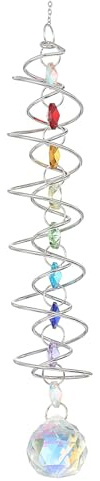 PATIKIL Attrape-soleil pour Fenêtres Suspensions, Attrape-soleil Intérieur Fenêtre Extérieur Suspensions Décoration Cristal Jardin Décoration Mariage Anniversaire Fête, Argent Coloré