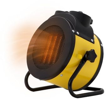 Wintem Termoventilatore in Ceramica 2000W - Stufa Elettrica 3 Intensità Regolabili e Funzione Anti Surriscaldamento - Ideale per Camera, Ufficio o Bagno - Compatto e Facile da Spostare 25,5x19x30,5cm