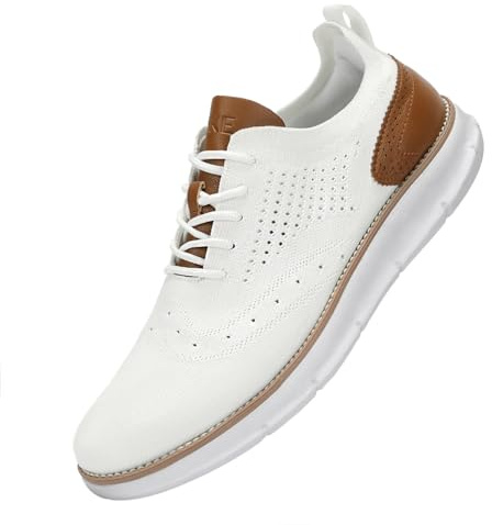 SVNKE Zapatos Cordones Hombre Clásicos Vestir Boda Negocios Blanco 42.5