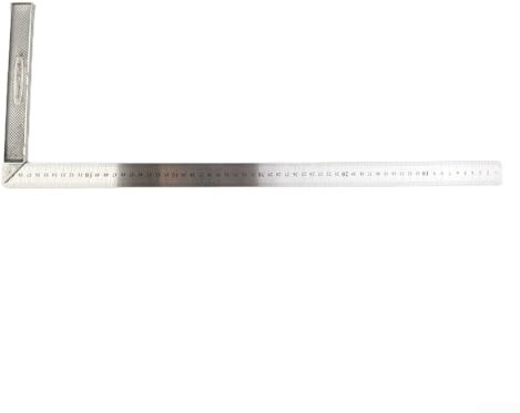 Gdfnmogo Équerre de charpentier en alliage d'aluminium en forme de L à angle droit de 90 degrés pour menuisier (600 mm)