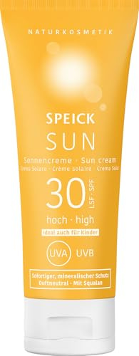 Speick Protector solar SPF 30 – Fórmula mejorada para niños y adultos, mineral con óxido de zinc, cosmética natural, cara y cuerpo, vegana y sin perfume, 60 ml