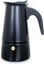 Royal Swiss Cafetière Moka Italienne, Aluminium Noir, 9 Tasses, Pour Expresso. Compatible tout feu dont induction. Percolateur