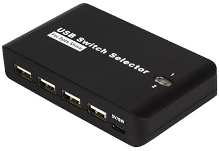 DRHTDXEJ Commutateur KVM USB 2 entrées 4 sorties KVM pour clavier transfert de données rapide et efficace