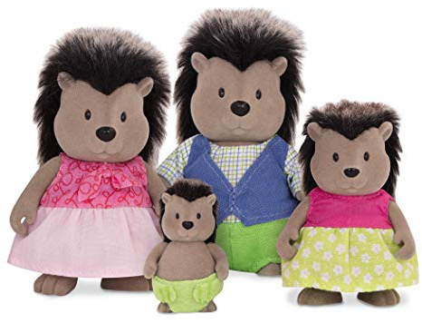 Li’l Woodzeez Famille Porc-épic McBristly avec Livre d’Histoires | Comprend 4 figurines de porc-épic : 2 parents, 2 enfants, avec un livre d’histoires familial, Famille porc-épic, 3 ans et +