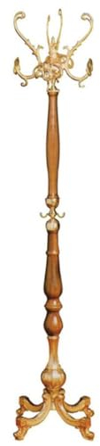 Casa Padrino Luxus Barock Garderobenständer Gold/Braun 45 x 45 x H. 175 cm - Edler Messing Kleiderständer - Barock Hotel Garderoben Möbel