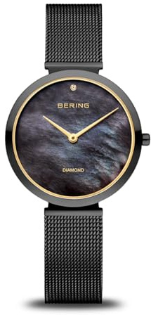 BERING Damen Uhr Quarz Movement - Classic Collection mit Edelstahl und Saphirglas 18132-132 - Wasserdicht: 3 ATM