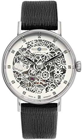 Zeppelin Damenur mit Lederband Serie Princess of The Sky Skelett Automatik 7461-1