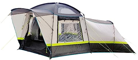 OLPRO Hive 6 Berth Poled Tent with 5,000 m/m Hydrostatic Head Two Square Windows, Skylights in the Roof, Fully Taped Seams and Fully Waterproof Material, Size Large, Perfect for Families