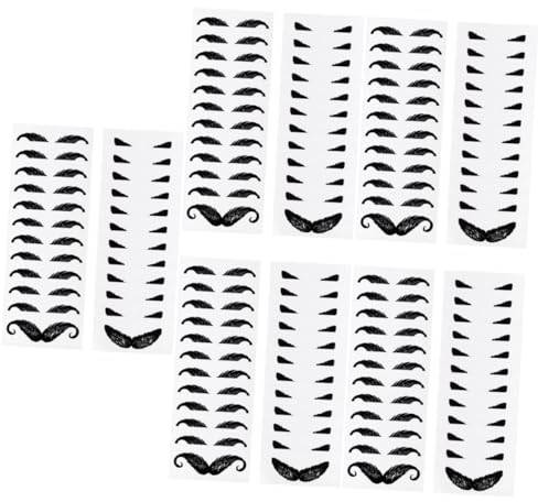 ABOOFAN 120 Blatt Bart Styling Aufkleber Schnurrbart-aufkleber Nase Gefälschter Schnurrbartaufkleber Haarwachsstift Wachsstifte Zur Haarentfernung Wachs-kits Erwachsener Pp Pflegebedarf