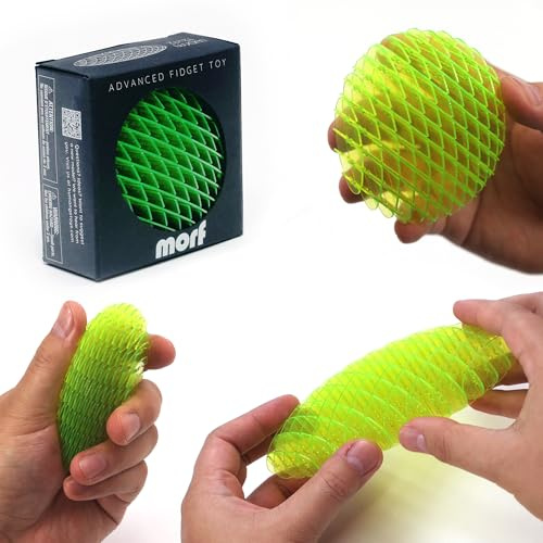 Morf Fidget Worm Toy - Flexible 3D Sensory Slug Figgy Toy for Kids, Teens, and Adults – Stretchy, Quiet, Stress and Anxiety Relief, Focus - For Play, School, Work Gifts, Great For Classroom and Office
