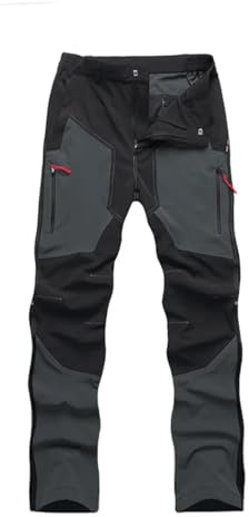 Pantalones ligeros y ligeros de secado rápido para hombre, pantalones elásticos transpirables de verano, senderismo, pesca, camping, gris oscuro, 3XL