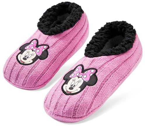 Disney Stitch Zapatillas Casa Antideslizantes Mujer Chica, Calcetines Pantuflas con Forro Polar, 35-41, Regalos para Ella