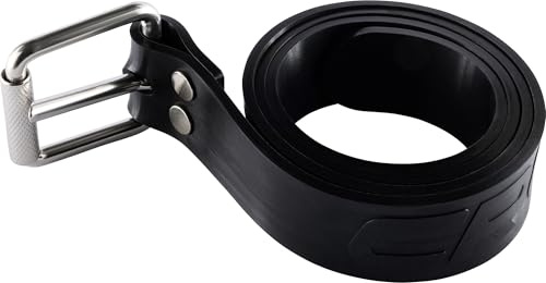 Cressi Serpent Silicone Marseillaise Belt Black - Ceinture de Plongée et d'Apnée, Type Marseille, 100% Silicone, Noir, Taille Unique
