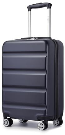 Kono 20 Valise Cabine | Coque Rigide Durable | Serrure à Combinaison TSA | 4 Roues Doubles Silencieuses | Valise Légère en ABS+PC (Bleu Marine, 55x35x22 cm)