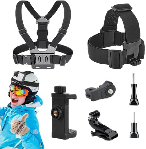 Correa de arnés de montaje en el pecho, correa ajustable para el pecho, gancho en J, soporte para teléfono celular, accesorios para montar a caballo, natación, al aire libre
