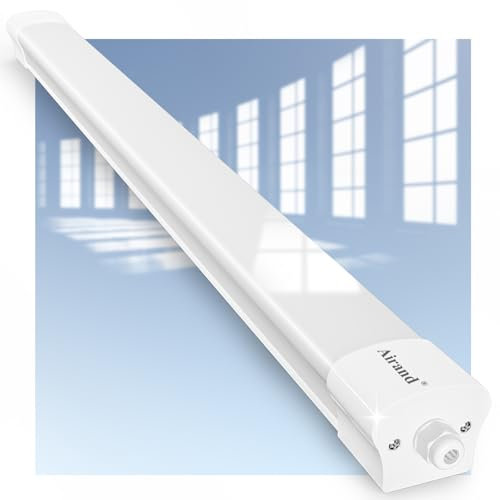 Airand lampe LED 90CM pour locaux humides - 30W/3000LM, IP66 étanche. Parfaite comme éclairage LED garage, néon LED 90CM ou réglette lampe. Blanc froid 5000K idéal pour cave atelier