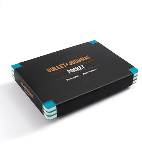 LEUCHTTURM1917 371629 Bullet Journal Pocket, 14.3 x 10.3 cm, 46 Numbered Double Pages, Dotted, Turquoise25, Pack of 3
