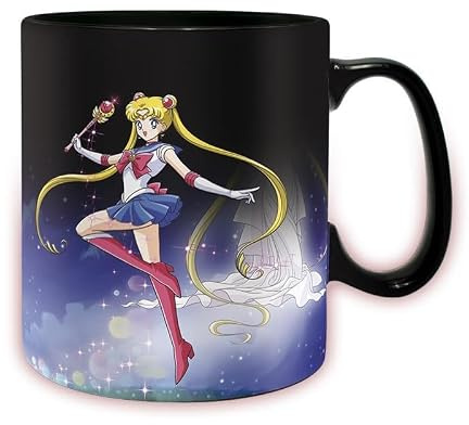 Sailor Moon Sailor & Chibi - Tasse mit Thermoeffekt None Tasse multicolor