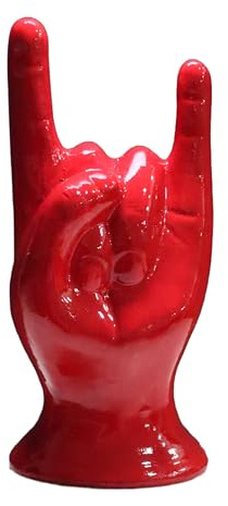 Generico Mano Corna Portafortuna Napoletana in Ceramica Rossa Grande