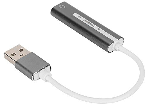 SUNGOOYUE USB-ljudkort, 7.1 Extern Stereoljudadapter med Brusreducering för Alla Datorsystem, Kompatibel med de Flesta Hörlurar